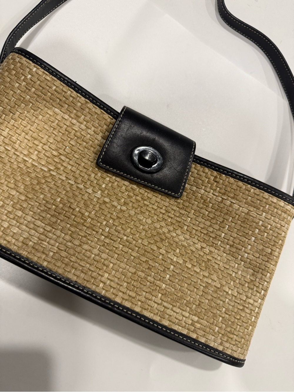 Coach Rattan shoulder hang bag